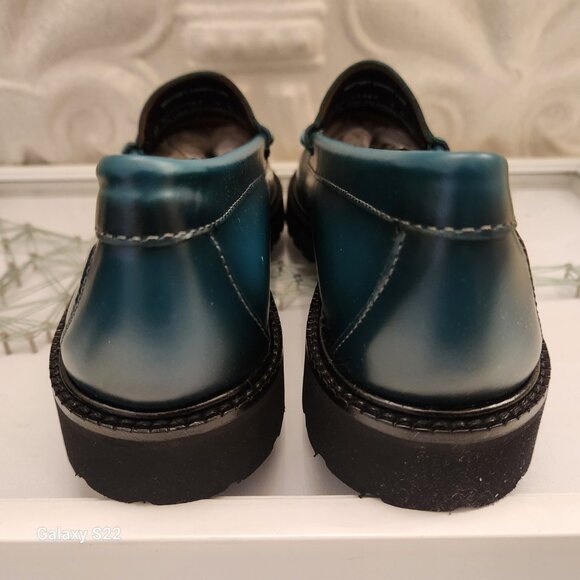 GH Bass Originals Whitney Candy Lug Loafers. NIB. Deep Aqua. Size 8 - Picture 6 of 10